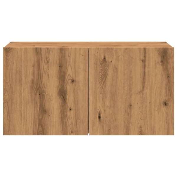vidaXL Vegghengt TV-benk artisan eik 80x30x41 cm