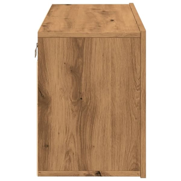 vidaXL Vegghengt TV-benk artisan eik 80x30x41 cm