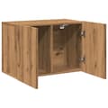 Miniatyrbilde 7 av 11: vidaXL Vegghengt TV-benk artisan eik 60x30x41 cm