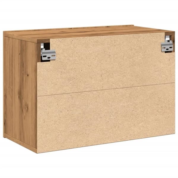 vidaXL Vegghengt TV-benk artisan eik 60x30x41 cm