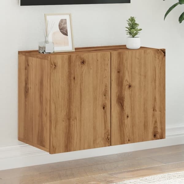 vidaXL Vegghengt TV-benk artisan eik 60x30x41 cm