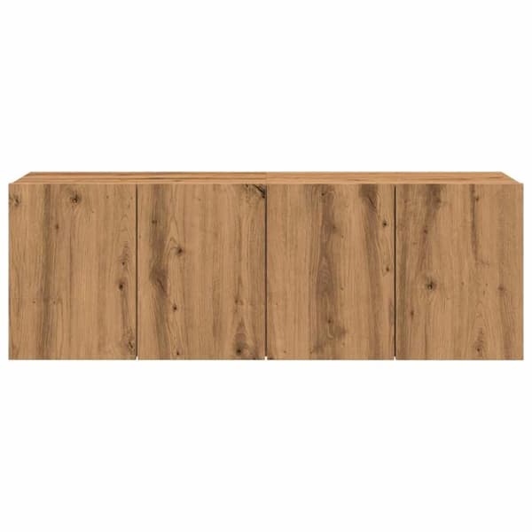vidaXL Väggmonterad tv-bänk 2 st ek 60x30x41 cm