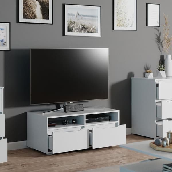 Vicco Ruben TV-skåp, Vit, 100 x 42 cm