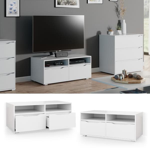 Vicco Ruben TV-skåp, Vit, 100 x 42 cm