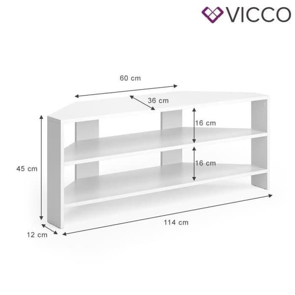 Vicco Pit lågt hörnskåp, tv-skåp, möbel, tv-skåp, hörnskåp