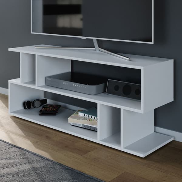Vicco Karel TV-skåp, Vit, 120 x 51 cm