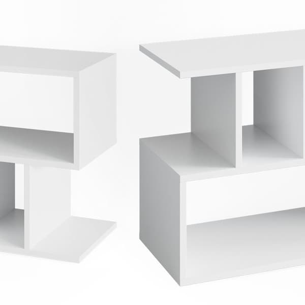 Vicco Karel TV-skåp, Vit, 120 x 51 cm