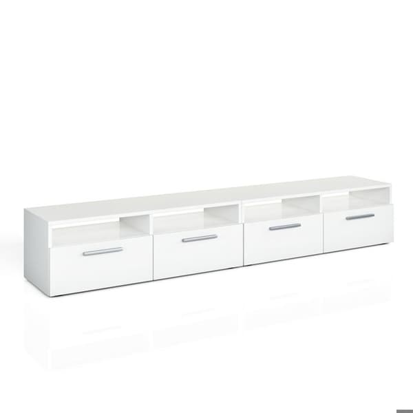 Vicco Diego TV-skåp, Vit Högblank, 190 x 38 cm