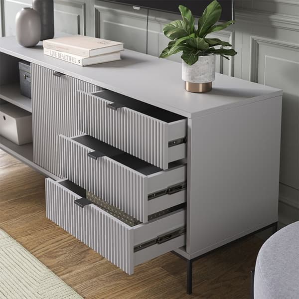 Vicco Eliza TV-skåp, Grå, 150,1 x 60 cm