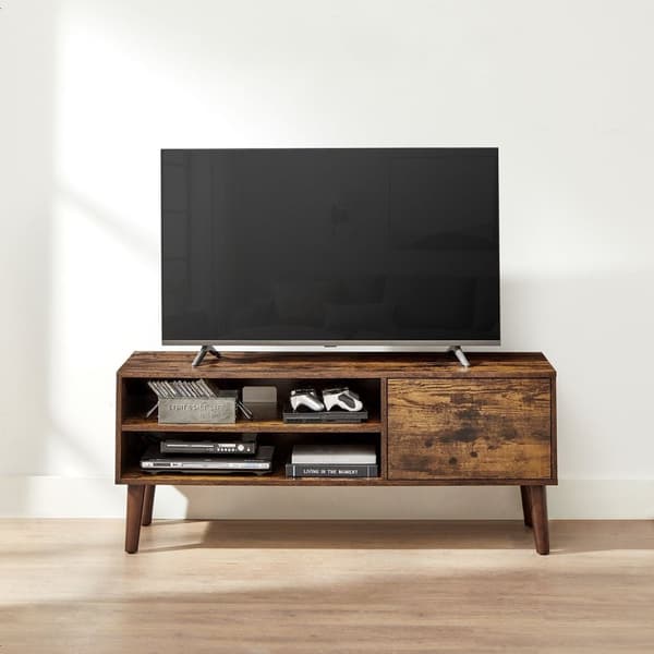 Rootz Vintage Brown TV-ställ - Nöjescenter - Mediakonsol - Spånskiva - Gummiträ - 40cm x 120cm x 49cm