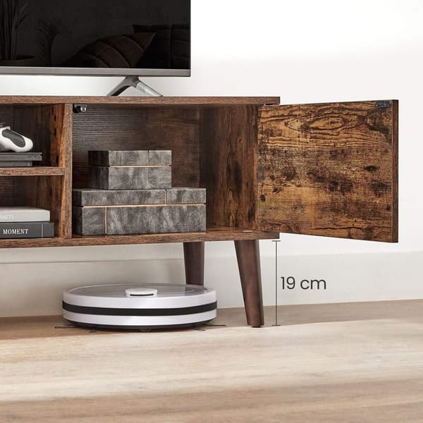 Rootz Vintage Brown TV-ställ - Nöjescenter - Mediakonsol - Spånskiva - Gummiträ - 40cm x 120cm x 49cm