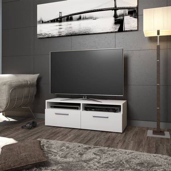 Vicco Diego TV-skåp, Vit Högblank, 95 x 38 cm