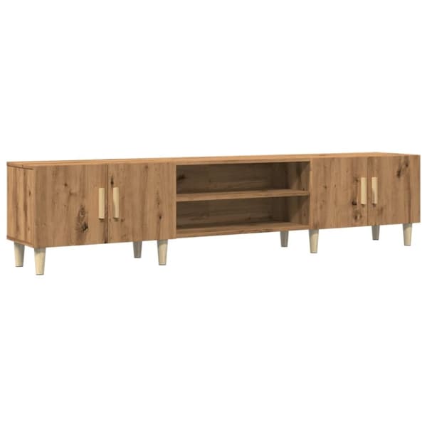 vidaXL TV-benk artisan eik 180x31,5x40 cm konstruert tre