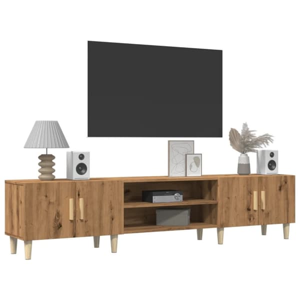 vidaXL TV-benk artisan eik 180x31,5x40 cm konstruert tre