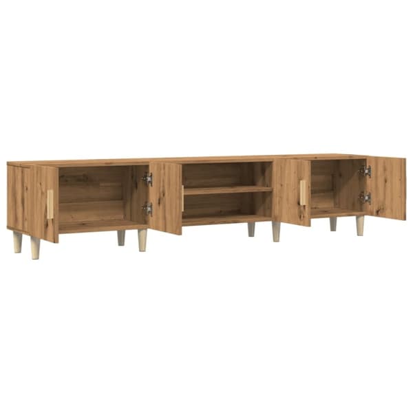 vidaXL TV-benk artisan eik 180x31,5x40 cm konstruert tre