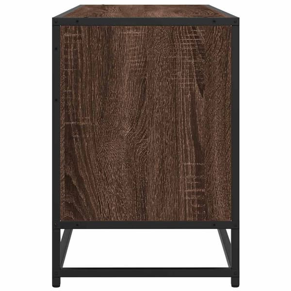 vidaXL TV-taso ruskea tammi 100x35x50 cm tekninen puu ja metalli