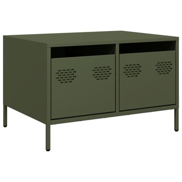 vidaXL tv-bord 68x50x43,5 cm koldvalset stål olivengrøn