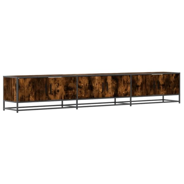 vidaXL TV-benk røkt eik 240x35x41 cm konstruert tre