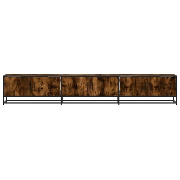 vidaXL TV-benk røkt eik 240x35x41 cm konstruert tre