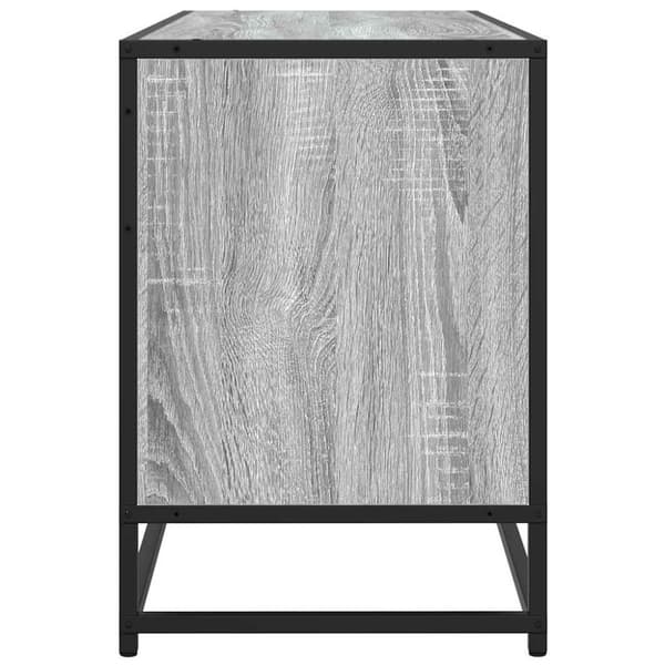 vidaXL tv-bord 100x35x50 cm konstrueret træ og metal grå sonoma-eg