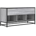 Miniatyrbillede 7 af 11: vidaXL tv-bord 100x35x50 cm konstrueret træ og metal grå sonoma-eg