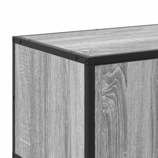 vidaXL tv-bord 100x35x50 cm konstrueret træ og metal grå sonoma-eg