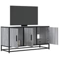 Miniatyrbillede 2 af 11: vidaXL tv-bord 100x35x50 cm konstrueret træ og metal grå sonoma-eg