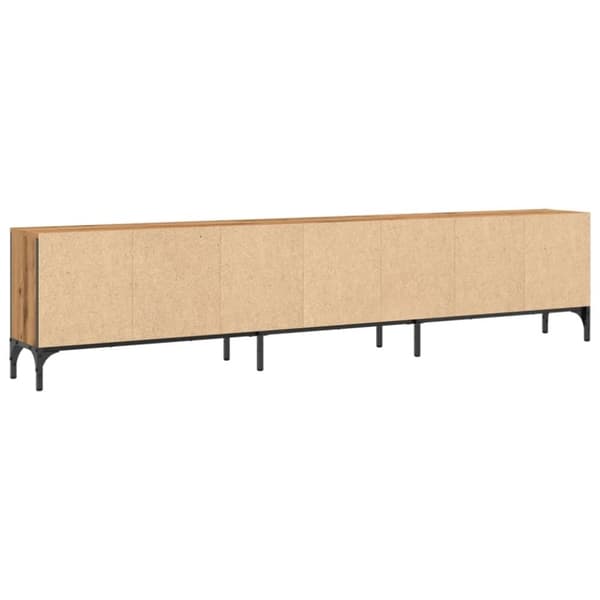 vidaXL TV-benk med skuff artisan eik 200x25x44 cm konstruert tre