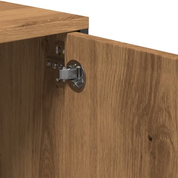 vidaXL TV-benk med skuff artisan eik 200x25x44 cm konstruert tre