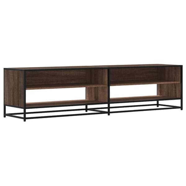 vidaXL TV-benk brun eik 180,5x40x46 cm konstruert tre