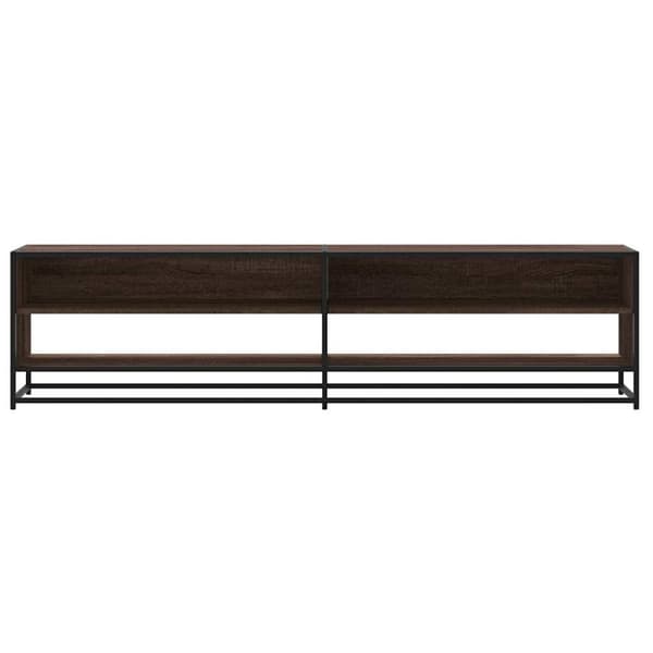 vidaXL TV-benk brun eik 180,5x40x46 cm konstruert tre