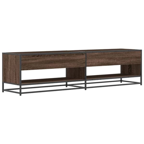 vidaXL TV-benk brun eik 180,5x40x46 cm konstruert tre