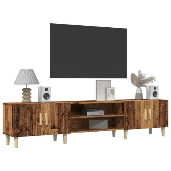 vidaXL TV-benk gammelt tre 180x31,5x40 cm konstruert tre