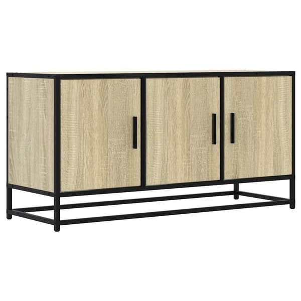 vidaXL TV-taso Sonoma-tammi 100x35x50 cm tekninen puu ja metalli