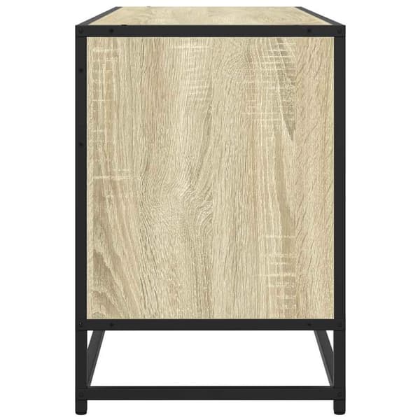 vidaXL TV-taso Sonoma-tammi 100x35x50 cm tekninen puu ja metalli