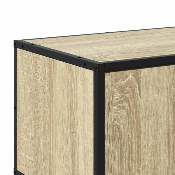 vidaXL TV-taso Sonoma-tammi 100x35x50 cm tekninen puu ja metalli