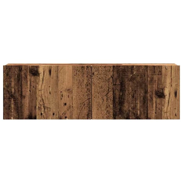 vidaXL væghængt tv-bord 100x30x30 cm konstrueret træ gammelt træ-look