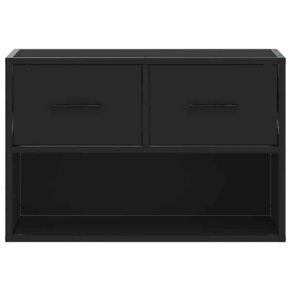 vidaXL TV-benk svart 60x31x39,5 cm konstruert tre og metall