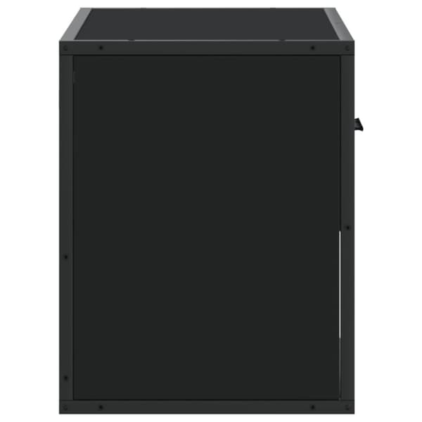 vidaXL TV-benk svart 60x31x39,5 cm konstruert tre og metall