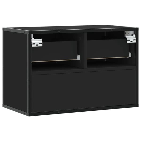 vidaXL TV-benk svart 60x31x39,5 cm konstruert tre og metall