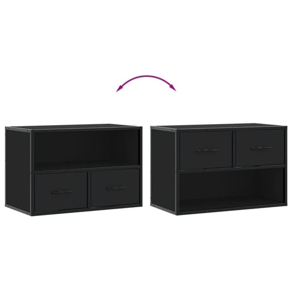 vidaXL TV-benk svart 60x31x39,5 cm konstruert tre og metall