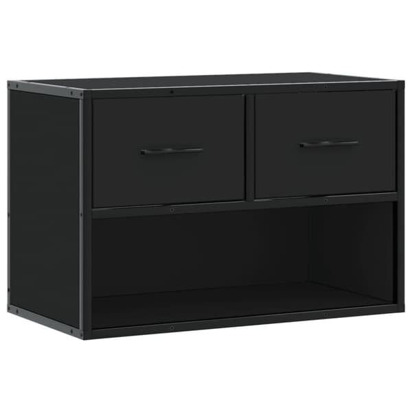 vidaXL TV-benk svart 60x31x39,5 cm konstruert tre og metall