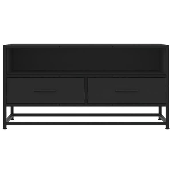 vidaXL TV-benk svart 80x34,5x40 cm konstruert tre og metall