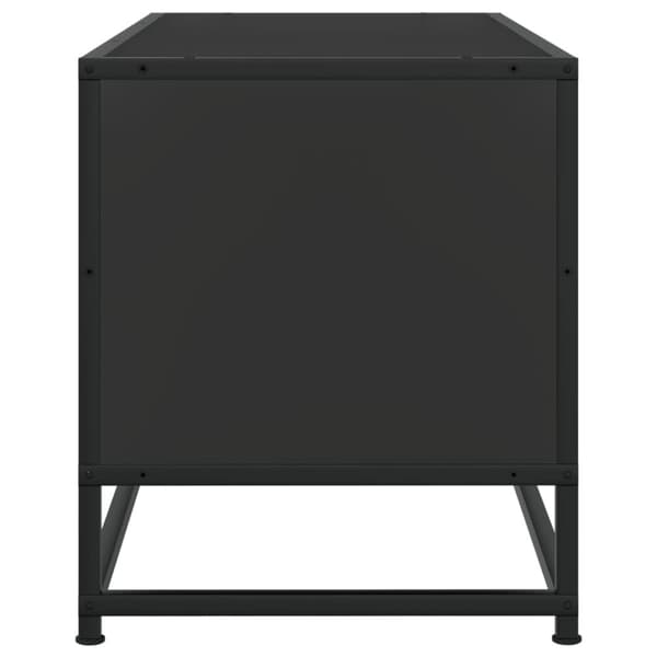 vidaXL TV-benk svart 80x34,5x40 cm konstruert tre og metall