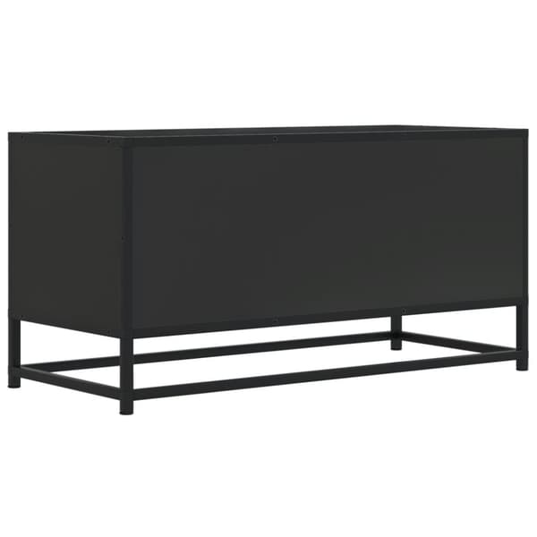 vidaXL TV-benk svart 80x34,5x40 cm konstruert tre og metall