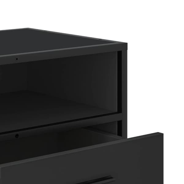 vidaXL TV-benk svart 80x34,5x40 cm konstruert tre og metall