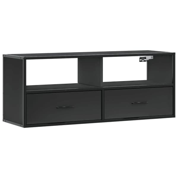 vidaXL tv-bord 100x31x39,5 cm konstrueret træ og metal sort