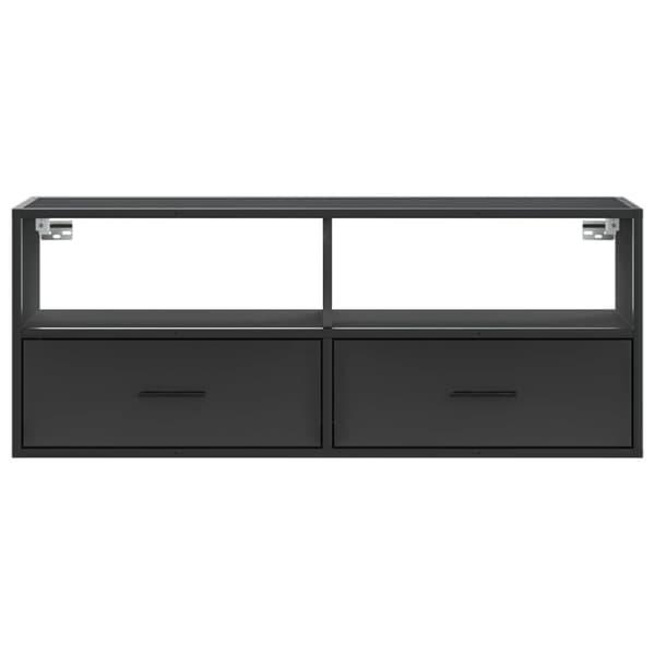 vidaXL tv-bord 100x31x39,5 cm konstrueret træ og metal sort