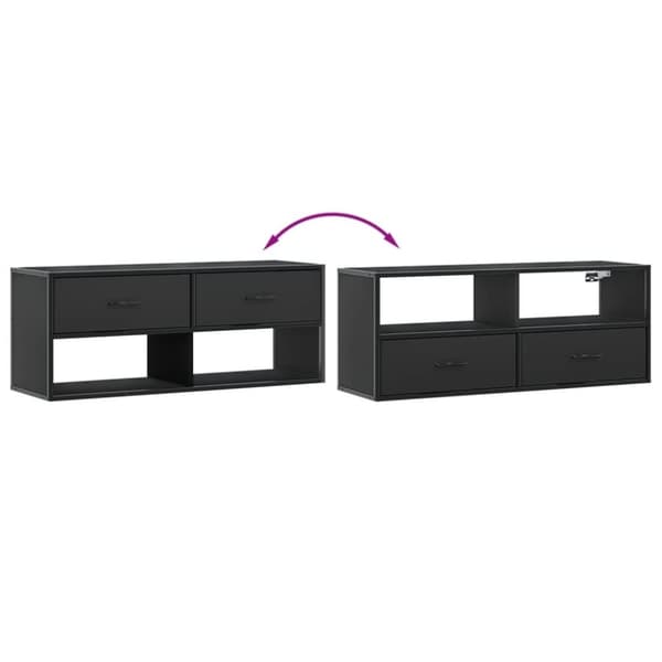 vidaXL tv-bord 100x31x39,5 cm konstrueret træ og metal sort