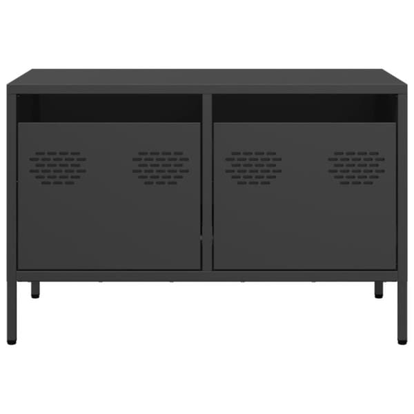 vidaXL tv-bord 68x39x43,5 cm koldvalset stål sort